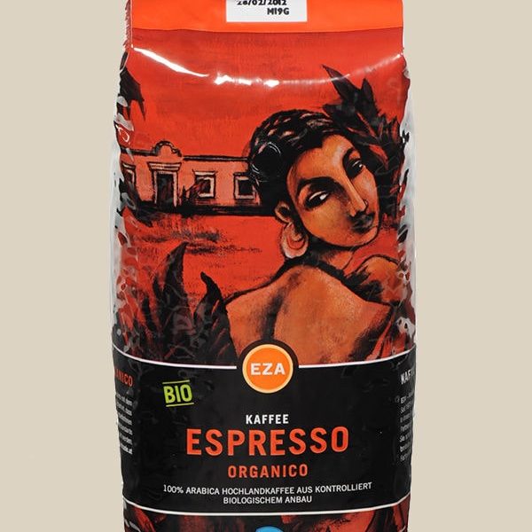 Kaffee ORGANICO Espresso Bohne, biologisch und fairtrade der Fa. EZA.