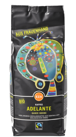 Kaffee ADELANTE Bohne, biologisch und Fairtrade, der Fa. EZA