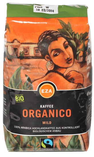 Kaffee ORGANICO Bohne, biologisch und Fairtrade, der Fa. EZA